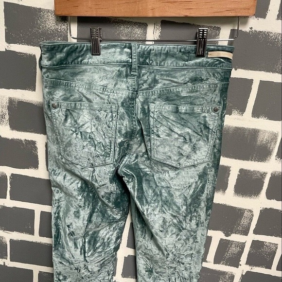 Pilcro and the Letterpress Anthro Velvet Sage Mint Green High Rise Skinny 26 - Picture 13 of 13